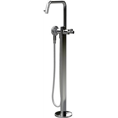 Clou Kaldur Vrijstaande Badmengkraan Chroom (Exclusief Handdouche)