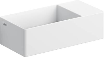 Clou New Flush 3 fontein voorbewerkt kraangat en afvoerplug 35x18cm wit aluite
