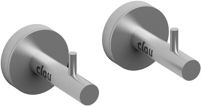 Clou Slim badjashaken 2 stuks RVS geborsteld