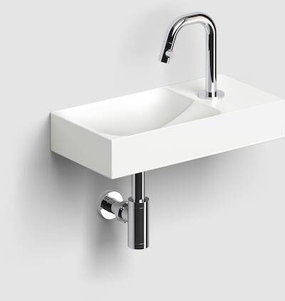 Clou Vale Fontein Krg. Rechts 38x19x7 cm Mat Wit