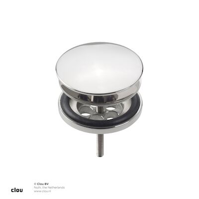 Clou Wash Me Afvoerplug Met Afdekkap Chroom 6.5×9.4cm