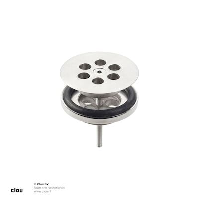 Clou Wash Me Plug Tbv Siliconen Waterstop RVS Geborsteld