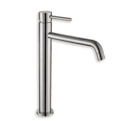 Cocoon verhoogde wastafelkraan Inox