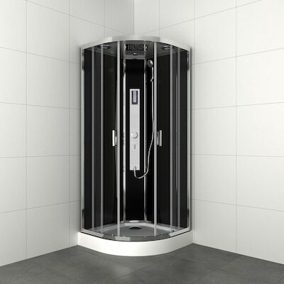 Complete Douchecabine Allibert Gipsy Kwartrond 90x90x225cm Transparant