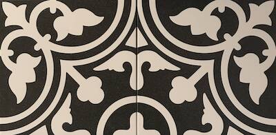 Decortegel Douglas & Jones Vintage 20x20x0,8 cm Flavie Noir 1,00 M2
