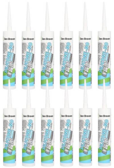 Den Braven Zwaluw silicone NO Sanitairkit 12 stuks van 310ml wit