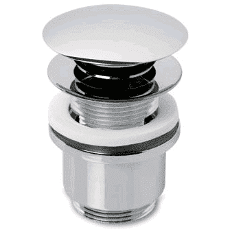 Design afvoerplug clickwaste met overloop 5/4 Chroom
