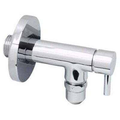design hoekstopkraan rond 1/2 bux10mm chroom