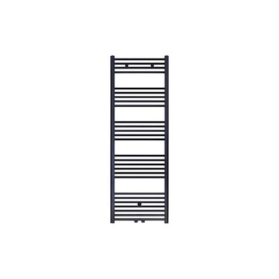 Designradiator BWS Nile Gobi 160×50 cm Geborsteld Mat Zwart Midden/zij-onderaansluiting