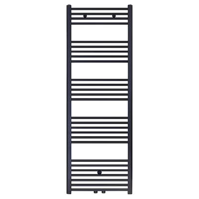 Designradiator BWS Nile Gobi 160×60 cm Geborsteld Mat Zwart Midden/zij-aansluiting