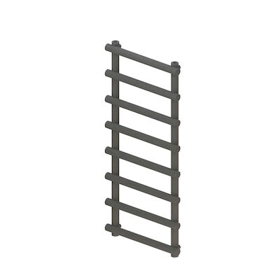 Designradiator BWS Tubi Handdoekrek 115×60 cm Zij-Onderaansluiting Mat Antraciet