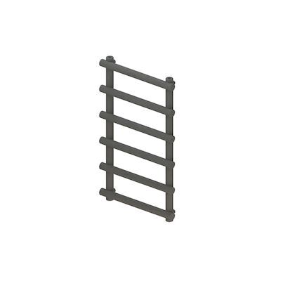 Designradiator BWS Tubi Handdoekrek 85×50 cm Zij-Onderaansluiting Mat Antraciet