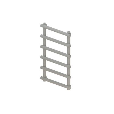 Designradiator BWS Tubi Handdoekrek 85×60 cm Zij-Onderaansluiting Mat Grijs