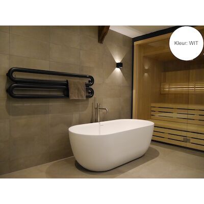 Designradiator Instamat Tubone-H 44x150x14cm Incl. Aansluitset Wit