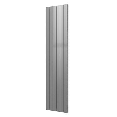 Designradiator Plieger Cavallino Retto Dubbel 1287 Watt Middenaansluiting 200×45 cm Zilver Metallic