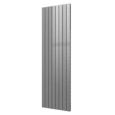 Designradiator Plieger Cavallino Retto Dubbel 1716 Watt Middenaansluiting 200×60,2 cm Zilver Metallic