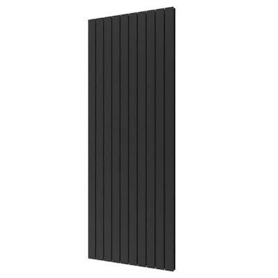 Designradiator Plieger Cavallino Retto Dubbel 2146 Watt Middenaansluiting 200×75,4 cm Black Graphite