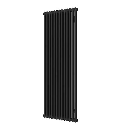 Designradiator Plieger Florence 1677 Watt Zijaansluiting 180×60 cm Mat Zwart