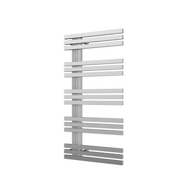 Designradiator Plieger Inox Suono Destra Middenaansluiting 100×50 cm 464 Watt Inox-Look