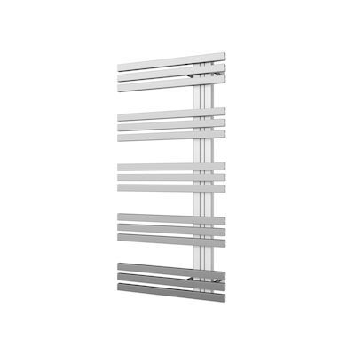 Designradiator Plieger Inox Suono Sinistra Middenaansluiting 100×50 cm 464 Watt Inox-Look