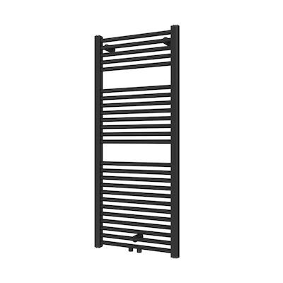 Designradiator Plieger Palmyra 580 Watt Midden- of Zijaansluiting 117,5×50 cm Black Graphite