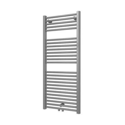 Designradiator Plieger Palmyra 580 Watt Midden- of Zijaansluiting 117,5×50 cm Zilver Metallic