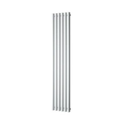Designradiator Plieger Trento 814 Watt Middenaansluiting 180×35 cm Zilver Metallic