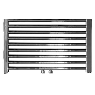 Designradiator Sanicare Inox-Look Inclusief Ophanging Midden Aansluiting Recht 120×60 cm