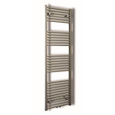 Designradiator Sanicare Inox-Look Inclusief Ophanging Midden Aansluiting Recht 160×60 cm