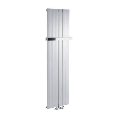 Designradiator Sapho Colonna Recht Middenaansluiting 45×180 cm 910W Zilver
