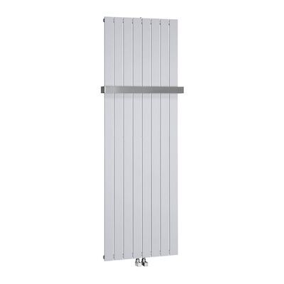 Designradiator Sapho Colonna Recht Middenaansluiting 60.2×180 cm 1205W Zilver