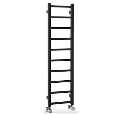 Designradiator Sapho Metro Light 30×114 cm Mat Zwart