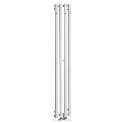 Designradiator Sapho Pilon Recht 27×180 cm 660W incl. 4 Haken Wit