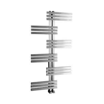 Designradiator Sapho Rado Recht 60×119 cm 254W Geborsteld RVS
