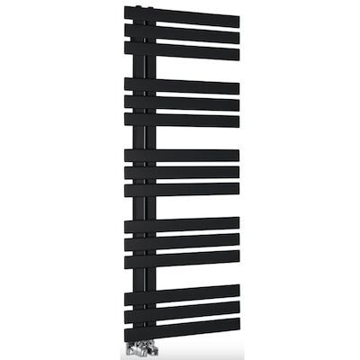 Designradiator Sapho Silvana Recht 50×123.6 cm 561W Mat Zwart