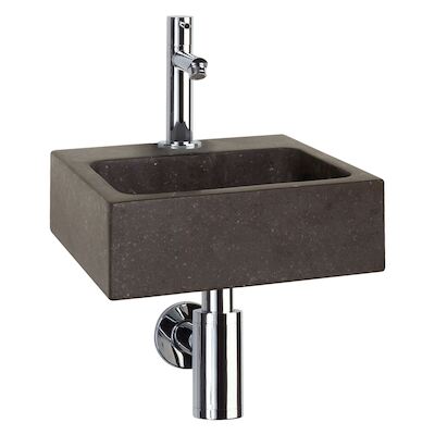 Differnz Fonteinset Square 28x27x9 cm Natuursteen Zwart
