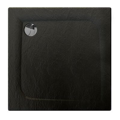 Douchebak Allibert Mooneo Vierkant Inbouw Bioplax 80×80 cm Zwart