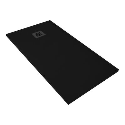 Douchebak BWS Elsa Composiet Anti-slip 160x90x3 cm Mat Zwart