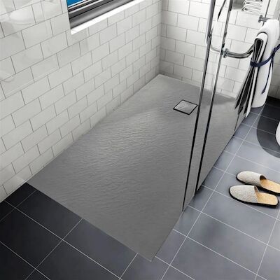 Douchebak BWS Naxos SMC 120×80 cm Stone-look Mat Grijs
