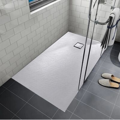 Douchebak BWS Naxos SMC 120×80 cm Stone-look Mat Wit