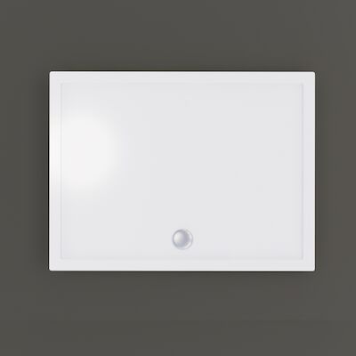Douchebak BWS Nua Rechthoek Acryl 90×75 cm Wit Inclusief Plint