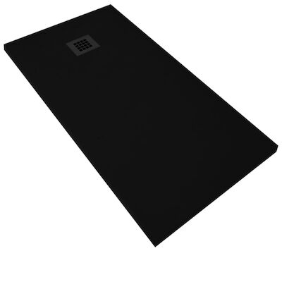 Douchebak BWS Renovi 120x90x3 cm Composietsteen Mat Zwart