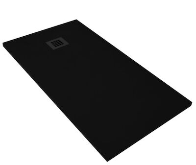 Douchebak BWS Renovi 180x90x3 cm Composietsteen Mat Zwart