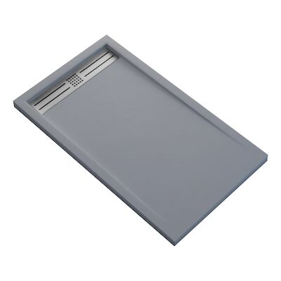 Douchebak BWS Veroni Elite 120×80 cm Composietsteen Grijs