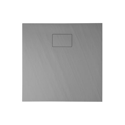 Douchebak Gegoten Marmer Sapho Acora 80x80x3.5 cm Vierkant Steen Grijs
