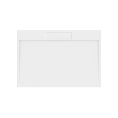 Douchebak Gegoten Marmer Sapho Irena 130x90x3.5 cm Rechthoek Wit
