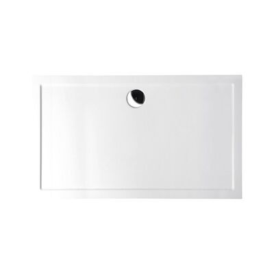 Douchebak Gegoten Marmer Sapho Karia 120x100x4 cm Rechthoek Wit