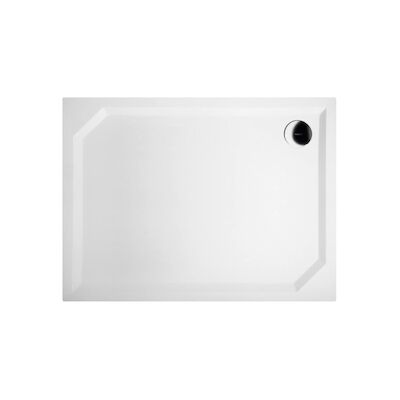 Douchebak Gegoten Marmer Sapho Sara 100x75x3.5 cm Rechthoek Wit