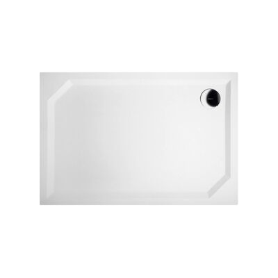 Douchebak Gegoten Marmer Sapho Sara 110x75x3.5 cm Rechthoek Wit