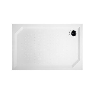Douchebak Gegoten Marmer Sapho Sara 120x80x4 cm Rechthoek Wit